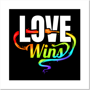 LGBTQ Love Wins Logo For Pride Month Posters and Art